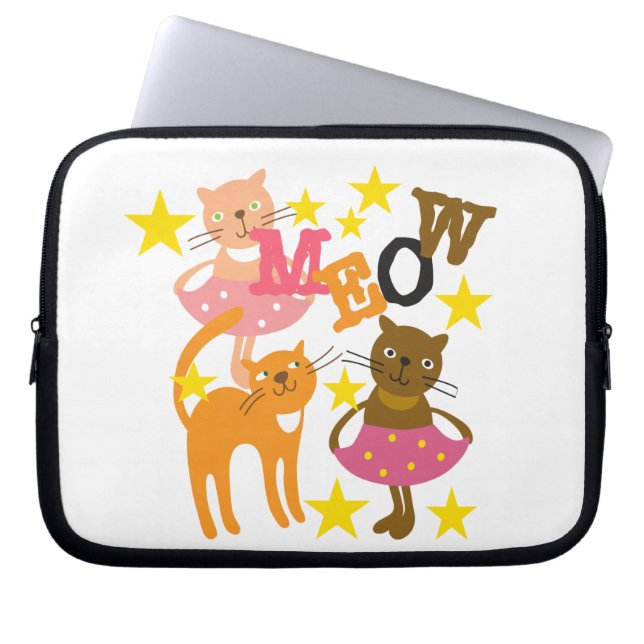 Dancing Cats Laptop Sleeve (Front)