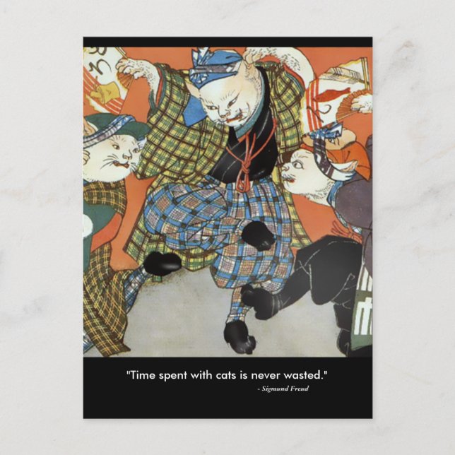 Dancing Cats Postcard (Front)