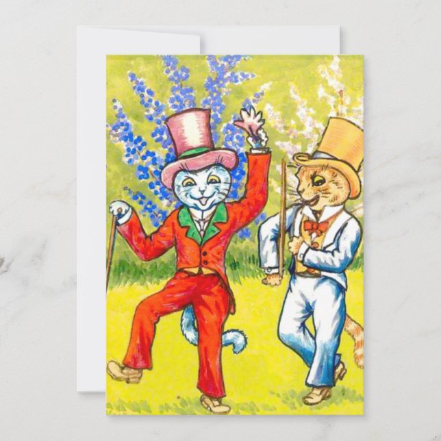Dancing Cats Save The Date (Front)