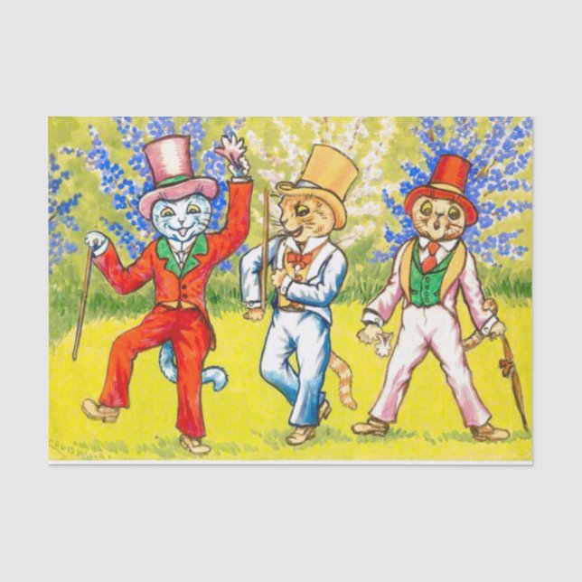 Dancing Cats Tissue Paper (Front)