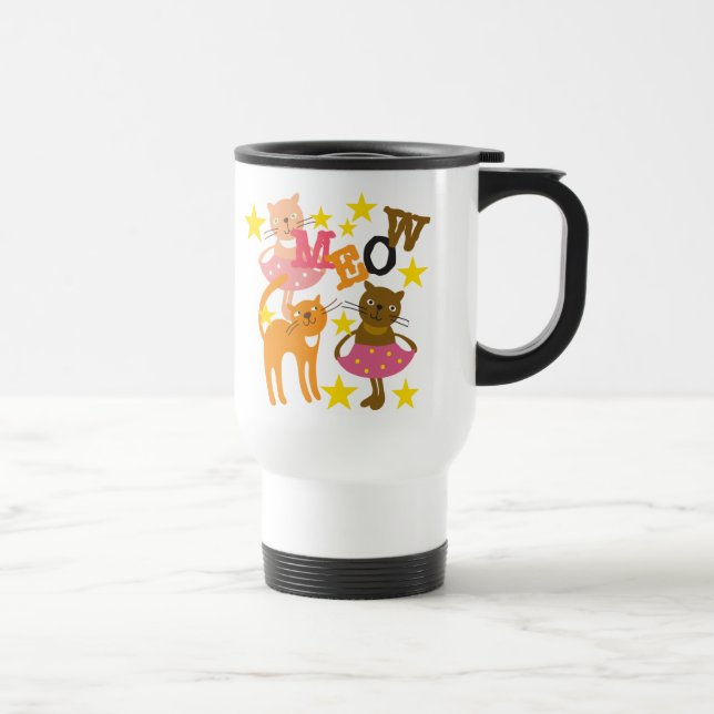 Dancing Cats Travel Mug (Right)