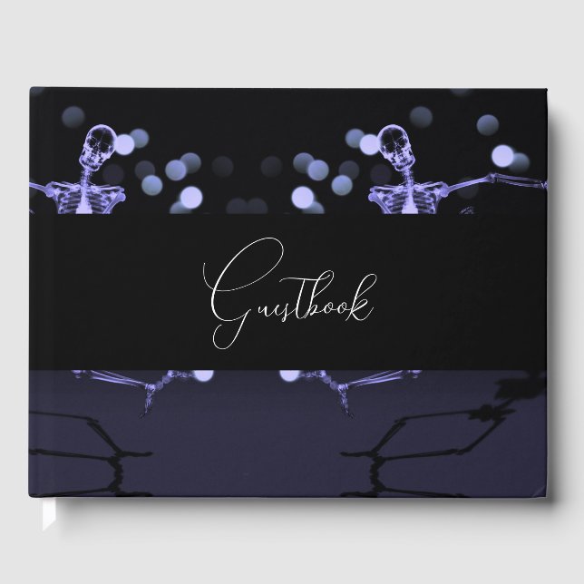 Dancing Celebration X-Ray Skeleton Guest Book (Front)