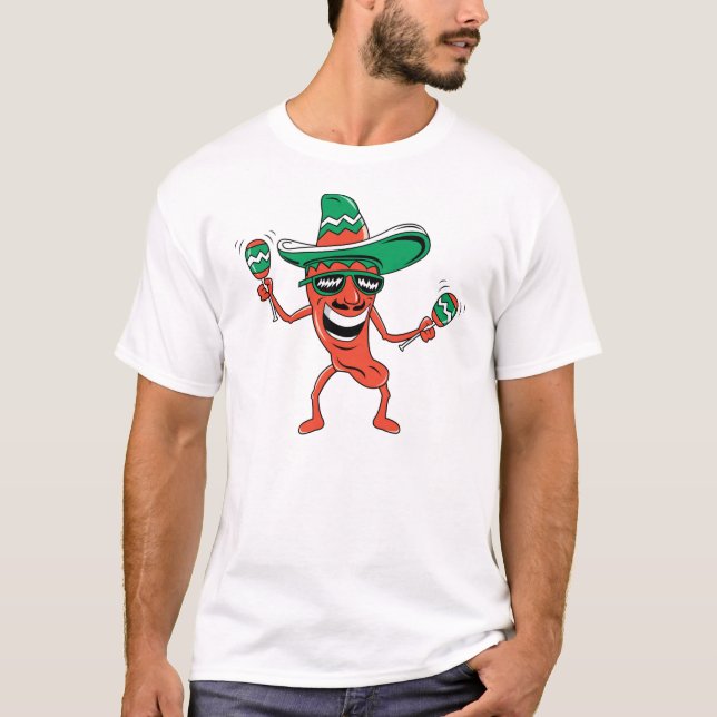 Dancing Chilli Pepper T-Shirt (Front)