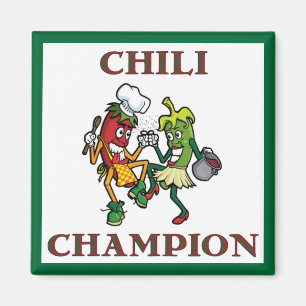 Dancing Chilli Peppers Chilli Champion Magnet
