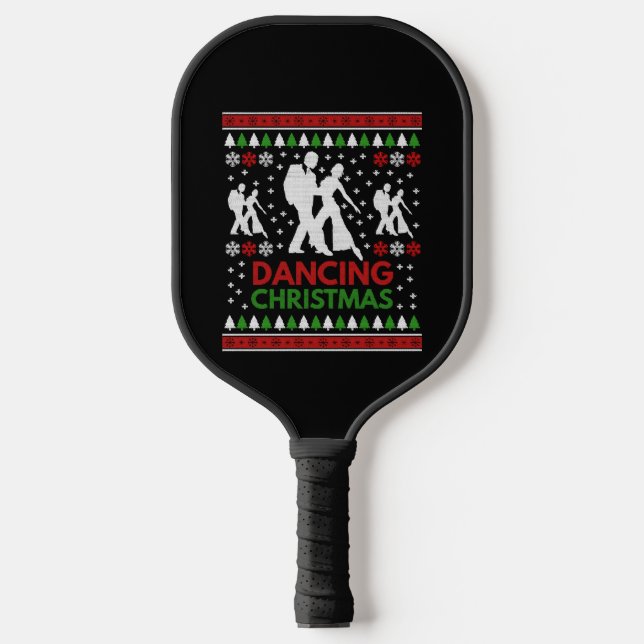 Dancing Christmas Pickleball Paddle (Front)