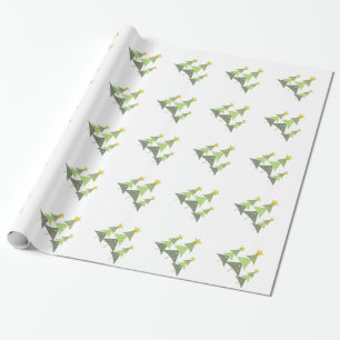 Dancing Christmas Trees Holiday Wrapping Paper