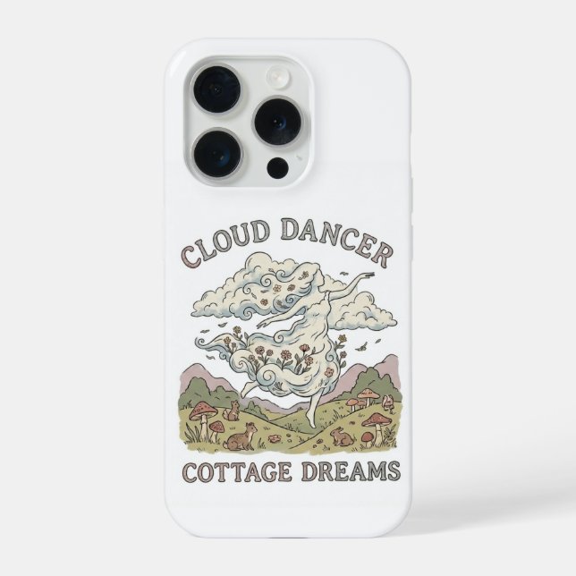 dancing cloud peaceful and joyful iPhone case (Back)