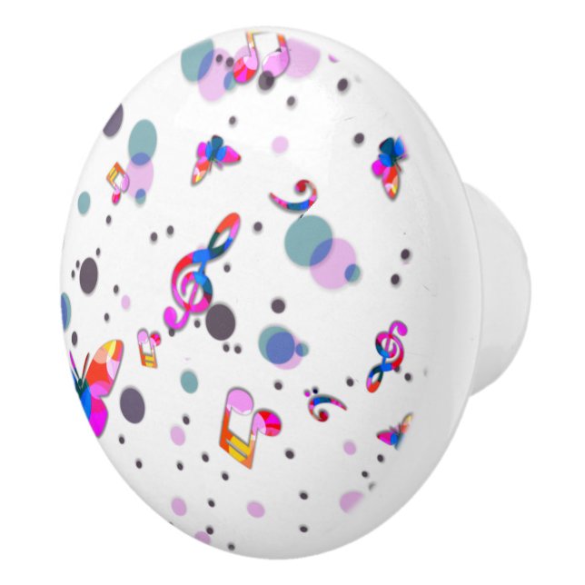 Dancing Colourful Music Ceramic Knob (Right)