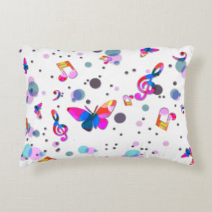 Dancing Colourful Music Decorative Cushion