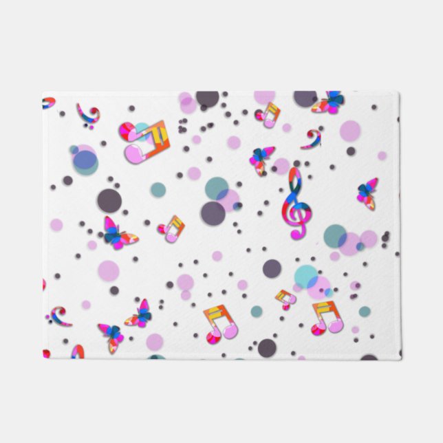 Dancing Colourful Music Doormat (Front)