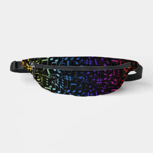 Dancing Colourful Music Notes Musician Music Lover Bum Bags