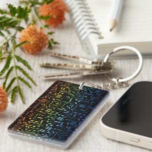 Dancing Colourful Music Notes Musician Music Lover Key Ring