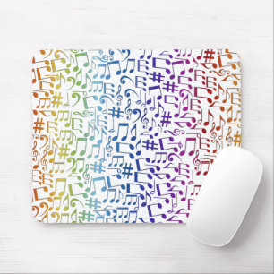 Dancing Colourful Music Notes Musician Music Lover Mouse Mat