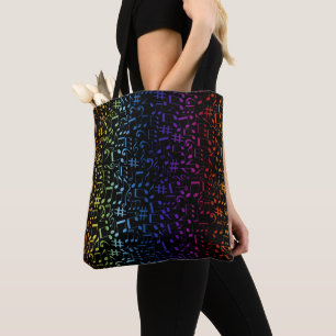 Dancing Colourful Music Notes Musician Music Lover Tote Bag