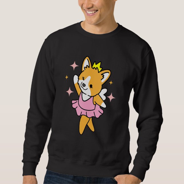 Dancing Corgi Ballerina Sweatshirt (Front)