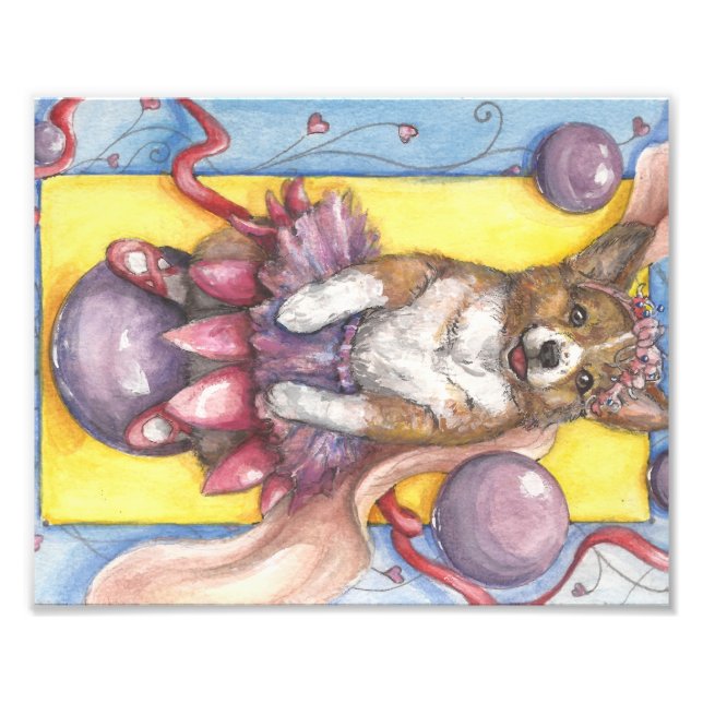 Dancing Corgi Photo Print (Front)