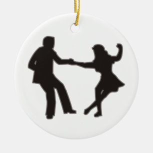 Dancing Couple Ceramic Tree Decoration