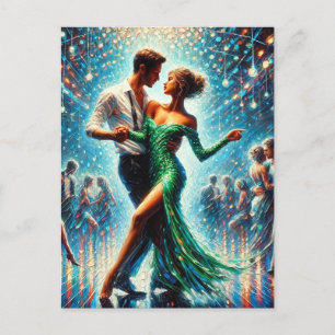 Dancing Couple in a Nightclub Postcard