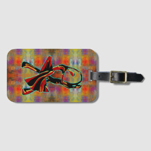 Dancing couple luggage tag