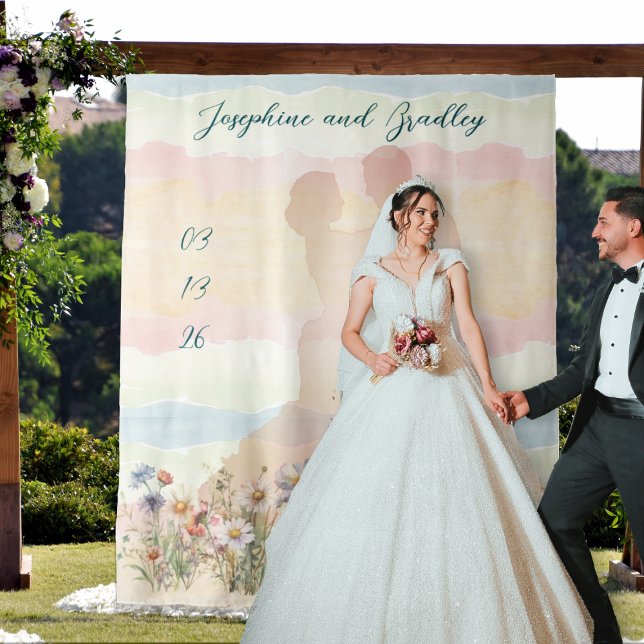 Dancing Couple Personalised Wedding Backdrop Tapestry (Creator Uploaded)