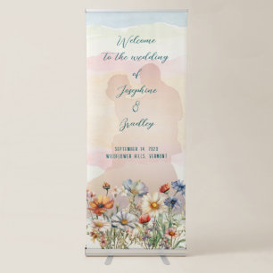 Dancing Couple Personalised Wedding Welcome Retractable Banner