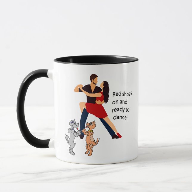 Dancing Couple Tango AND Dancing Dogs Coffee Mug (Left)