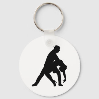 Dancing couple tango key ring