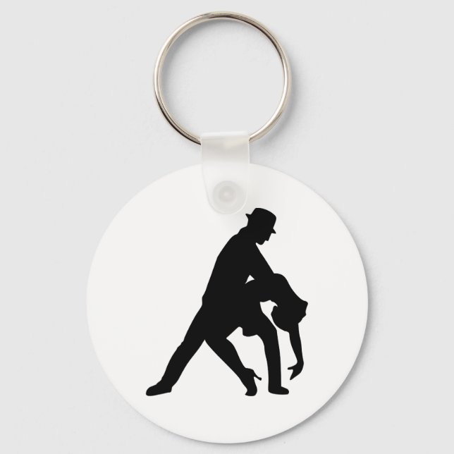 Dancing couple tango key ring (Front)