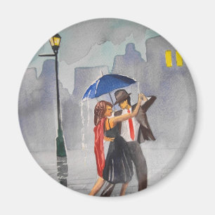 DANCING COUPLE UMBRELLA MAGNET