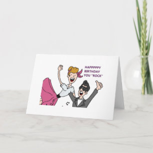 DANCING COUPLE-YOU ROCK MY WHOLE WORLD-BIRTHDAY CARD