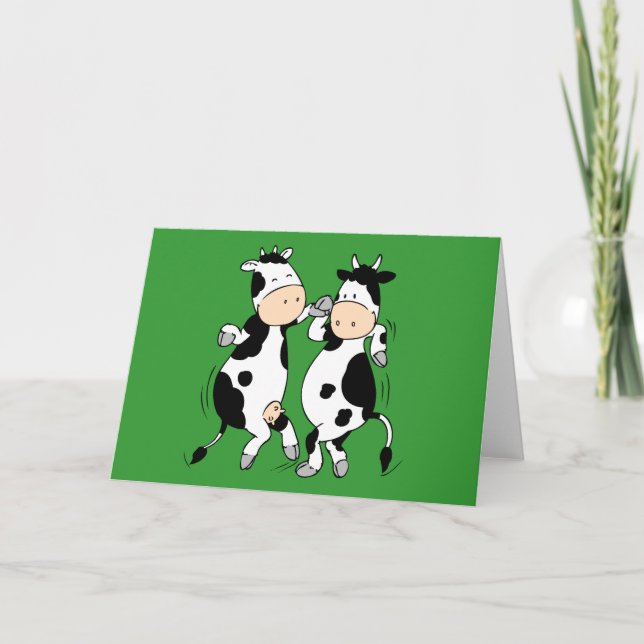 Dancing Cows (mooviestars) Card (Front)