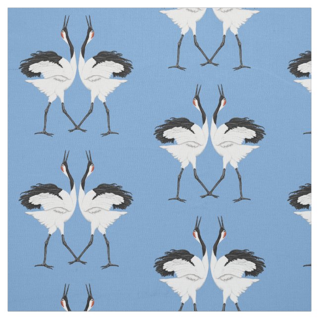 Dancing Cranes Fabric (Swatch)