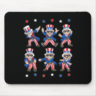 Dancing Dabbing Uncle Sam 4th Of July Boys Girls K Mouse Mat