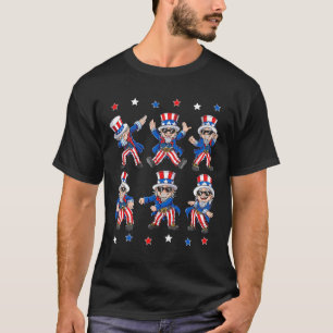 Dancing Dabbing Uncle Sam 4th Of July Boys Girls K T-Shirt
