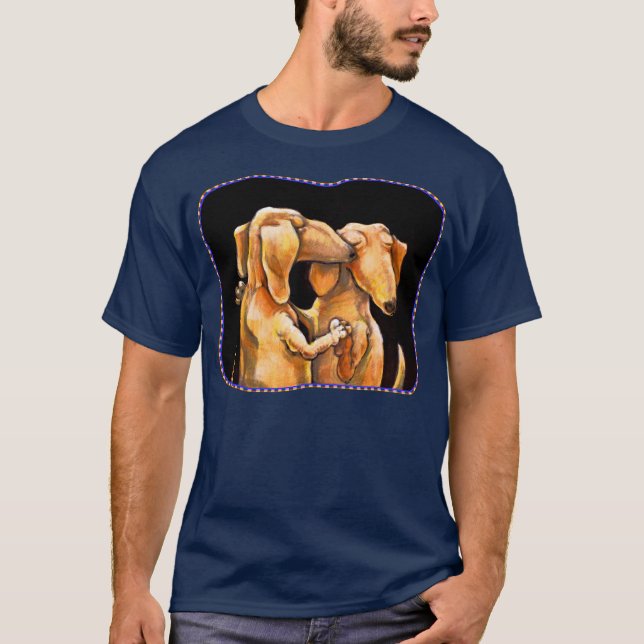 Dancing Dachshunds T-Shirt (Front)