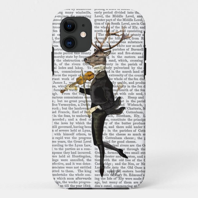 Dancing Deer with Violin Case-Mate iPhone Case (Back)