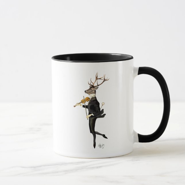 Dancing Deer with Violin Mug (Right)