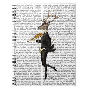 Dancing Deer with Violin Notebook