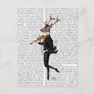 Dancing Deer with Violin Postcard