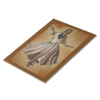 Dancing Dervish Ottoman Dynasty Art Notepad