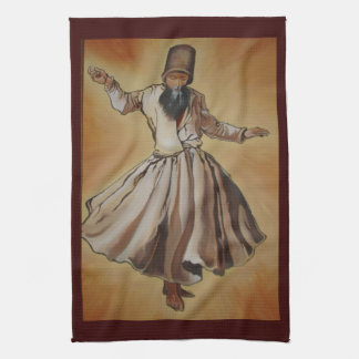 Dancing Dervish Ottoman Dynasty Art Tea Towel