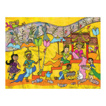 Dancing Devas - Cambodian Art Print