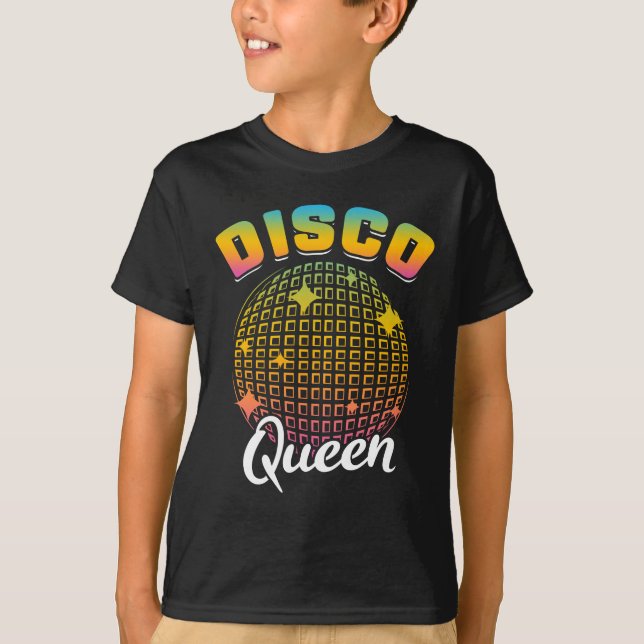 Dancing Disco Queen 70s 80s 90s Music T-Shirt (Front)