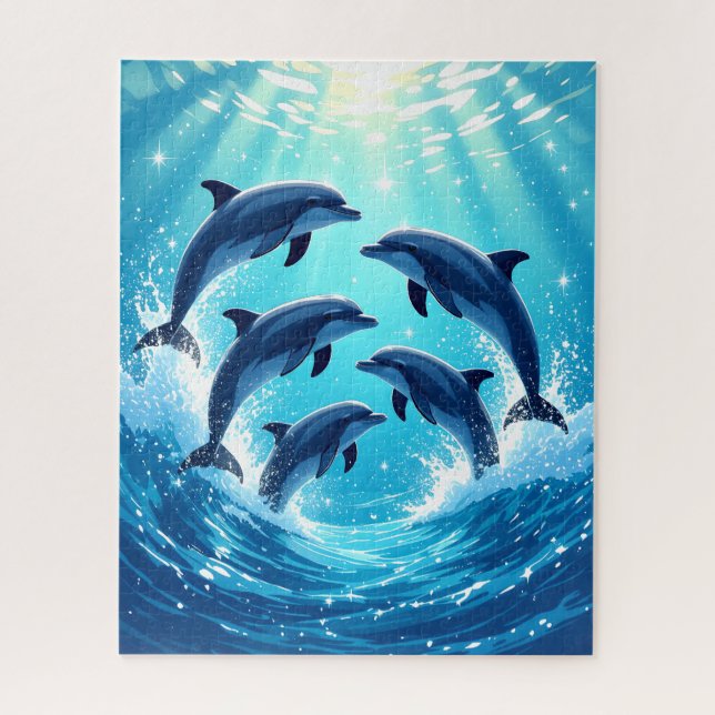 Dancing Dolphins Jigsaw Puzzle (Vertical)