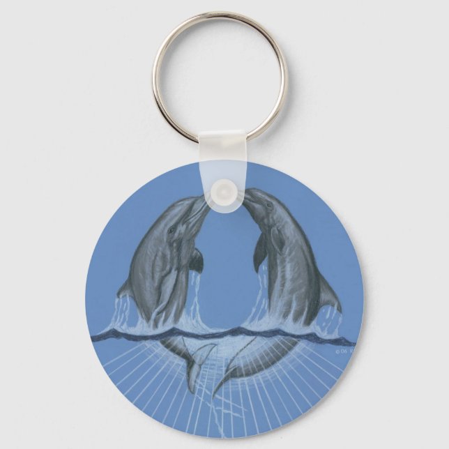 Dancing Dolphins Key Ring (Front)