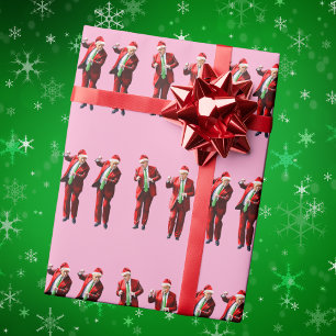 Dancing Donald Trump Christmas MAGA Wrapping Paper