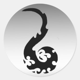 Dancing Dragon Classic Round Sticker