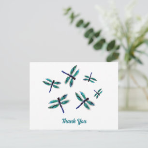 Dancing Dragonfly Thank You Postcard