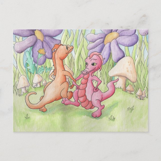 Dancing Dragons Postcard (Front)