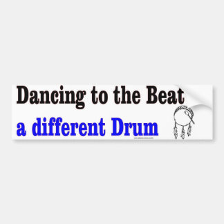 dancing drum bumper sticker